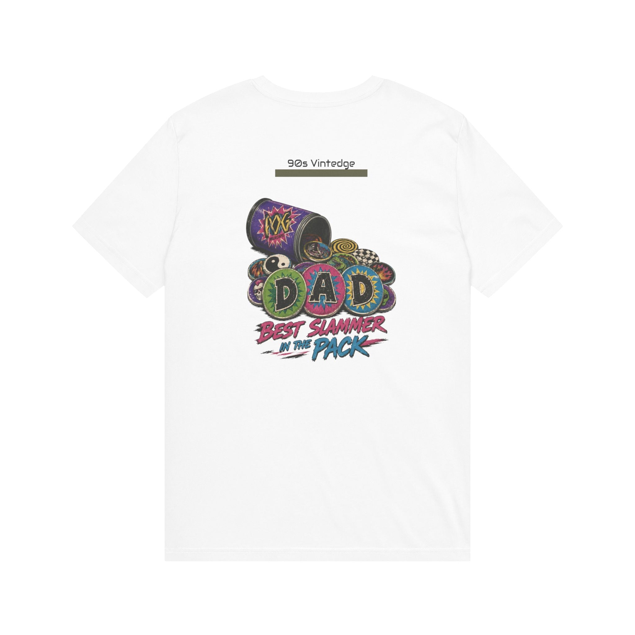 Dad POGS Gamer T-Shirt — “Best Slammer in the Pack” Retro Dice & Tokens Tee