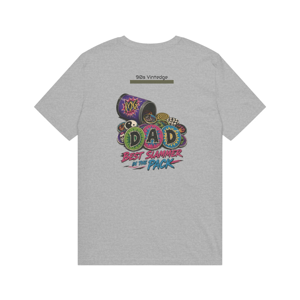 Dad POGS Gamer T-Shirt — “Best Slammer in the Pack” Retro Dice & Tokens Tee