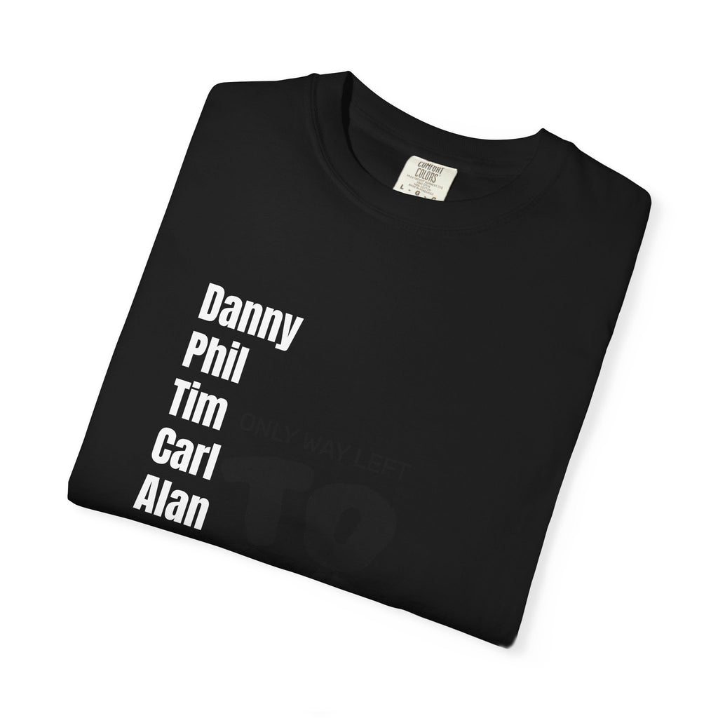 Dad Name List T-Shirt — Personalized Family Names Tee (To Go Vintage Back Design)